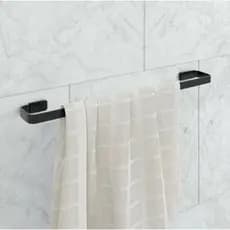 Porta Toalha Banho Toalheiro Preto Suporte Para Banheiro