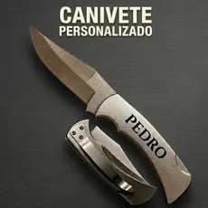 Canivete De Bolso Personalizado a Laser Nome Logo Profissão Com Trava de Segurança Clip e Compacto Material Inox
