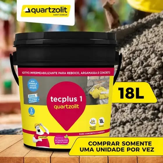 TECPLUS 1 QUARTZOLIT 18L (TIPO VEDACIT) ADITIVO PARA MASSA E ARGAMASSA