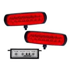 kit Strobo Automotor Led Viatura Maquina Caminhão Vermelho