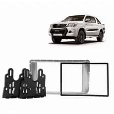 Moldura 2 Din Hilux SRV 12 15 Prata Padrão Japonês e Chinês