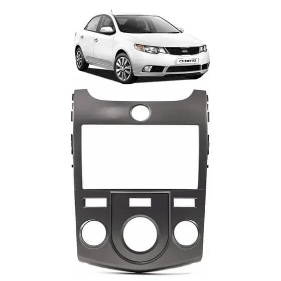 Moldura  KIA CERATO ar analogico Painel 2 Din 7 Polegadas 09 10 11 12 13