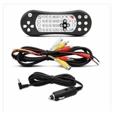 kit controle com fonte e cabos pra instalação de tela de encosto de cabeça