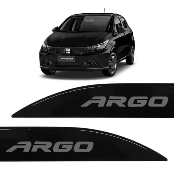 Friso Lateral Fiat Argo 2020 2021 2022 2023 Preto Vulcano
