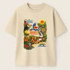 Camiseta Brasil Tropical Verão 2026 - Camisa Camiseta Estampada Moda