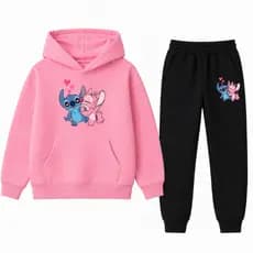 Moletom Infantil Conjunto Calça e Blusa de Frio Stitch Menina