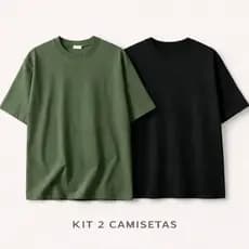 Kit 2 Camiseta Plus Size Extra Grande Oversized - Algodão