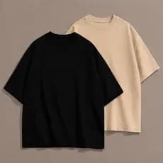 Kit 2 Camiseta Oversized M ao G7 Masculina StreetWear Estilo de Rua Básica