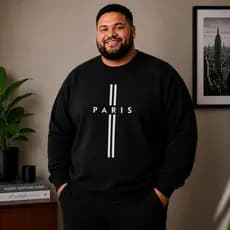 Moletom Careca Estampado Plus Size Blusa De Frio Inverno