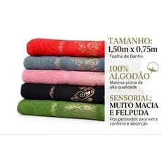 Kit 2 Toalhas Banho 100% Algodão Grossa Macia Alta Absorção | Tamanho Grande 150x75 Premium