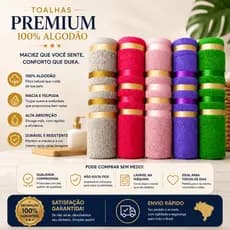 Toalha de Banho Luxo 100% Algodão tamanho 150x75  Banhão alta absorção | Toalha Premium