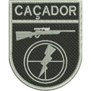 PATCH BORDADO CAÇADOR  8x6,5 cm com CARRAPICHO ou sem CARRAPICHO e termocolante