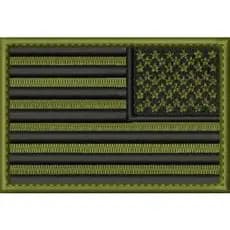 PATCH BORDADO BANDEIRA EUA NEGATIVA 8x5,5cm - Estados Unidos da América - USA States Of America com carrapicho, para costurar ou termocolante.