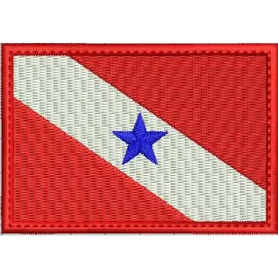 Patch bordado 8x5,5cm bandeira Pará com ou sem CARRAPICHO e também termocolante