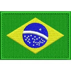 PATCH BORDADO Bandeira do Brasil Oficial 7x5 cm com carrapicho, para costurar ou Termocolante