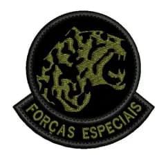 Patch bordado 7,5x7,3 cm forças especiais selva onça com ou sem carrapicho e também termocolante