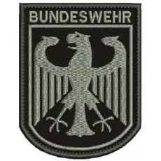 PATCH BORDADO 8,7x6,8cm BUNDESWEHR OFICIAL FORÇAS ARMADAS ALEMÃ com carrapicho, para costurar ou termocolante