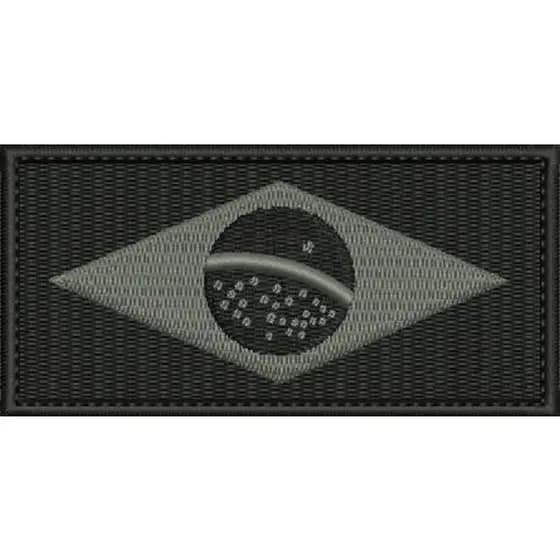 Patch bordado Bandeira do Brasil 10x5 cm com carrapicho, para costurar ou Termocolante