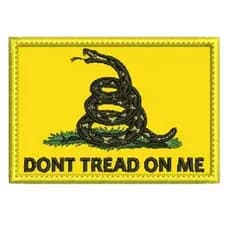 Patch bordado 8x5,5cm cascavel dont tread onme oficial carrapicho, costurar termocolante cobra gads
