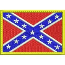 Patch Bandeira Confederados tamanho 8x5,5 com carrapicho costura ou termocolante