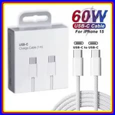 Cabo de iPhone 60W PD USB C cabo Tipo C Super Turbo original para iPhone 15 16 17