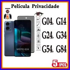Película de Privacidade 3D Vidro Temperado Anti Spy  MOTO G04 G14 G24 G34 G54 G84