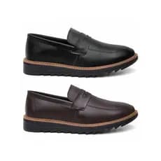 Combo 2 Pares Mocassim Masculino Oxford Moderno Sapato Social Confortável Palmilha De Brinde Numeração Especial 37 ao 46