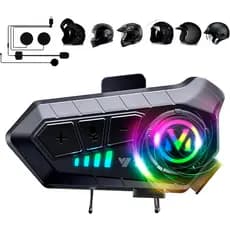 Fone Bluetooth Capacete Moto Intercomunicador IPX6 C/ Microfone HIFI - Bateria 48h