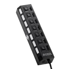 Hub USB 2.0 7 Portas Expansor Adaptador Multiplicador Alta Velocidade PC Notebook