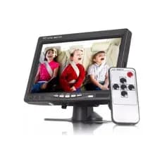 Monitor LCD 7" Veicular HDMI VGA AV Câmera Ré Carro/DVR - Tela Auxiliar Integrada