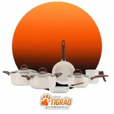 Jogo De Panelas Brinox Smart Plus 6pçs Ceramic Life Vanilla