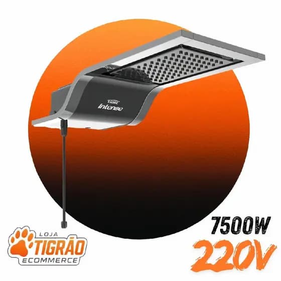 Chuveiro Ducha Eletrônica Intense Fame 7800w Super Potente Preta Inox 220 V