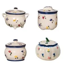🌷Potes Decorativos De Cerâmica Esmaltada – Tulipa