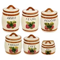 🌼 Potes Decorativos para Cozinha – Mantimentos com Estilo