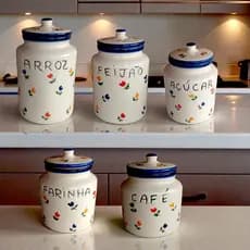 Pote de Mantimento Tulipa em Cerâmica – Decoração de Cozinha (Venda Individual)