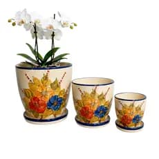🌿 Cachepô de Cerâmica 🪴 Decoração Casa e Jardim – G/M/P Venda Individual