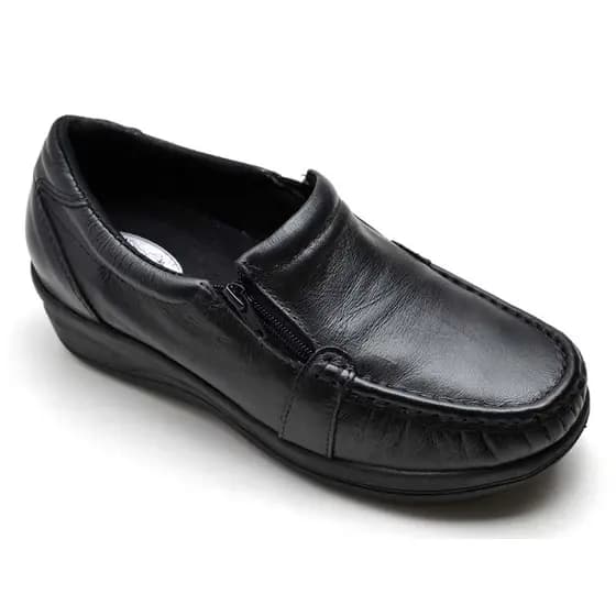 Sapato Ortopédico Feminino Tênis Sapatênis Anti Stress Social Zíper Lateral Moderno Macio Conforto