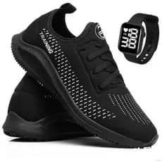 Tenis Academia Olimp Masculino Corrida Caminhada CrossFit Treino Confortável + Relógio