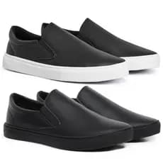 Kit 2 Pares Tênis Sapatênis Slip On Casual Iate Masculino Feminino Calce Fácil Leve Confortável