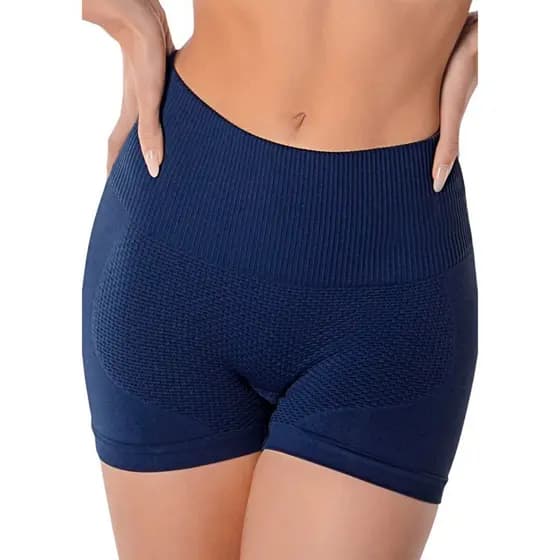 Shorts Demillus Academia Fitness Cintura Alta Texturizado Feminino Microfibra 94235