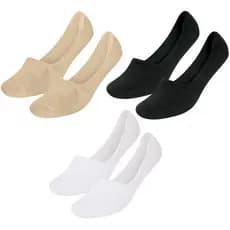 Kit 2 Pares Meias Sapatilha Feminina Invisível Selene 7760 Algodão Calcanhar Verdadeiro