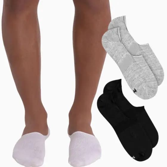 Kit 2 Pares Meias Invísivel Unissex Silicone Interno Mash 217.01