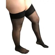 Meia 7/8 Daniela Fio 20 Punho Duplo Garter Poliamida Macia Confortável