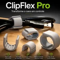 ClipFlex Pro™ | Organizador de Cabos para Mesa e Home Office