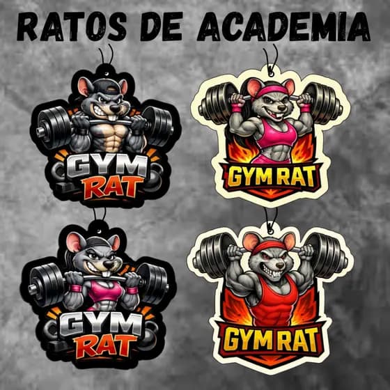 Kit 4/8/12 Aromatizantes GYM RAT Para Carro e Ambiente -Baratão-