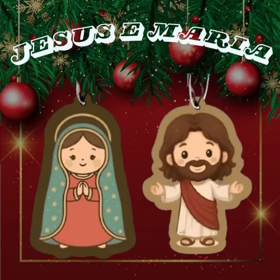 KIT 5/10/15 UNIDADES DE AROMATIZANTES PARA CARRO e AMBIENTE- Jesus e Maria - BARATÃO