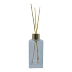 Frasco Saboneteira de Vidro Retângulo 250ml Com Tampa Difusora Metalizada 28/410
