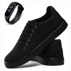 Tênis Sapatênis Sapato Casual Masculino Confortável Lançamento + Relógio Digital - Oferta!!