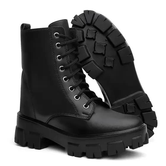 Bota Coturno Blogueirinha Feminino Conforto - Promoção!