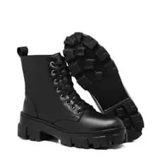 Bota Botinha Feminina Sola Tratorada Estilo Leveza - Moda Inverno